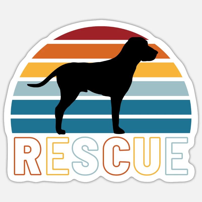Cane da salvataggio - Sticker formato S (10 x 10 cm) - bianco opaco