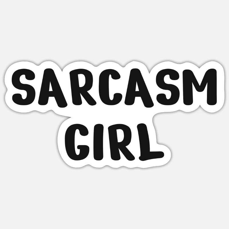 Sarkasmus - Sticker Größe S (10 x 10 cm) - Mattweiß
