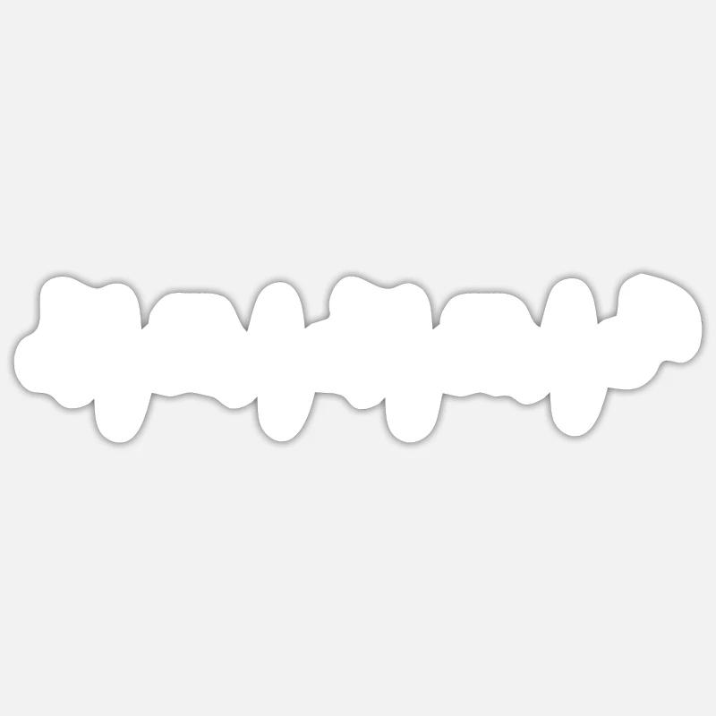 Notes de musique - Sticker taille S (10 x 10 cm) - blanc mat