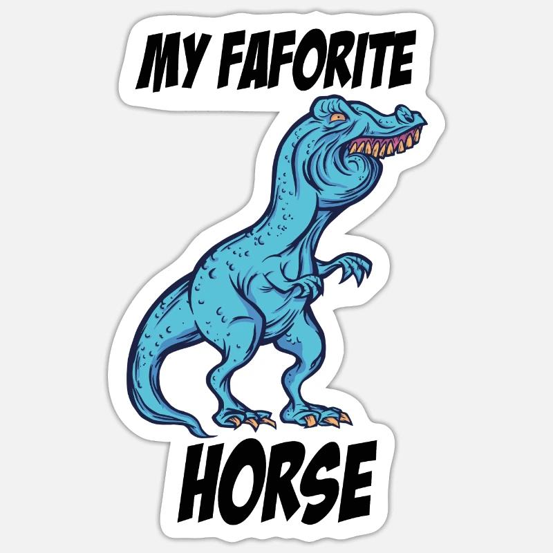Lustiges TRex Hasenzähne meme Tshirt Geschenk - Sticker Größe S (10 x 10 cm) - Mattweiß