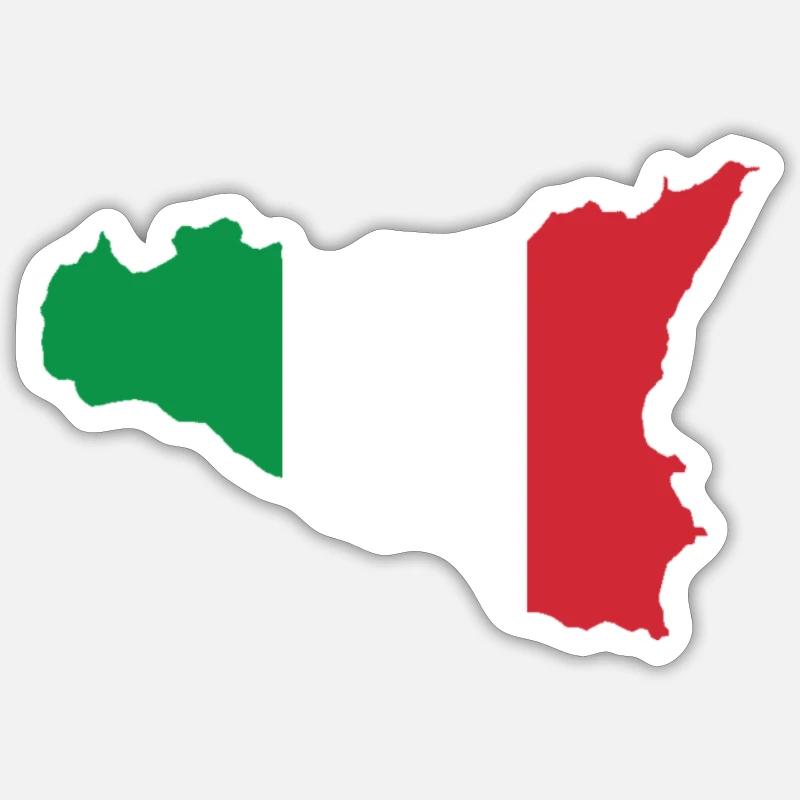 Sicily - Sticker size S (10 x 10 cm) - white matte