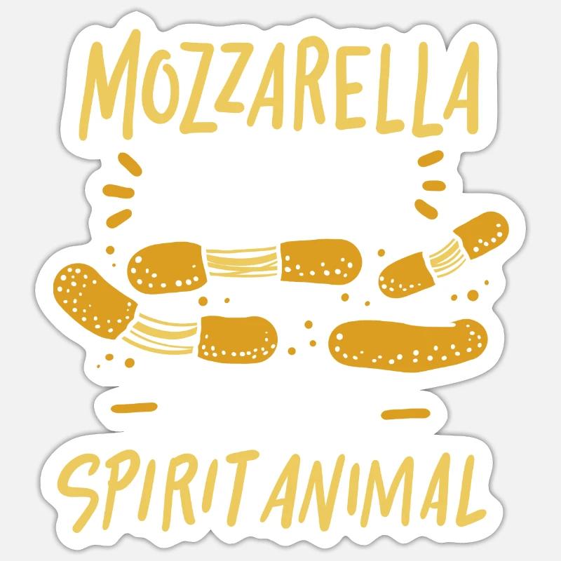 Mozzarella Stick - Sticker size S (10 x 10 cm) - white matte