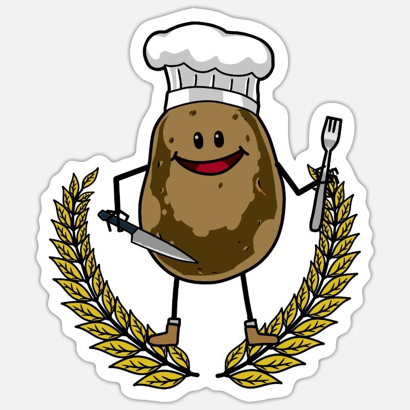 Potato Cook Kitchen Cooking Dining Restaurant Sticker size S (10 x 10 cm)