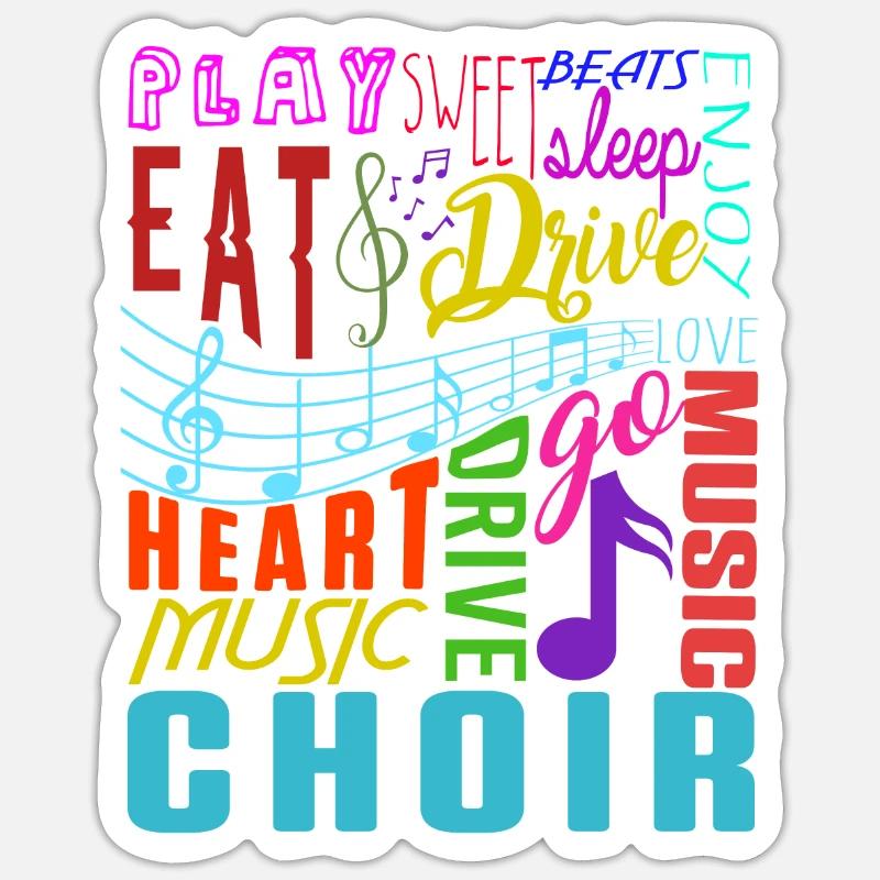 Chormusik Chor Chor Musik Dirigent Geschenk Sticker Größe S (10 x 10 cm)