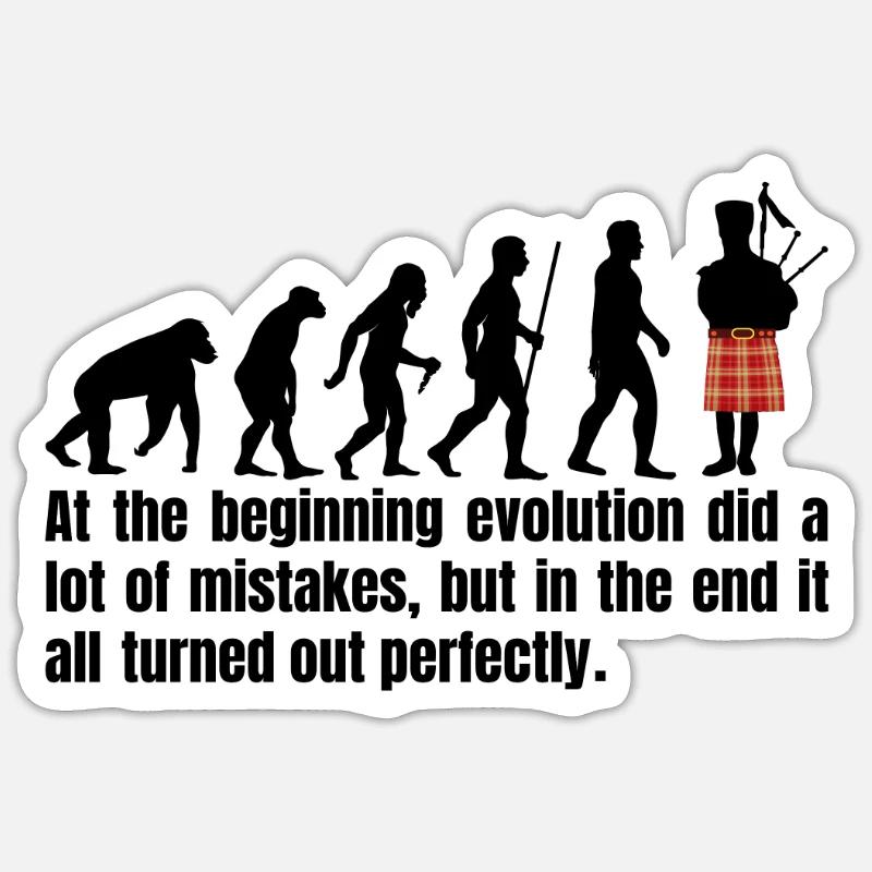 Ecosse Ecosse kilt cornemuse highlands pipe Sticker taille S (10 x 10 cm)