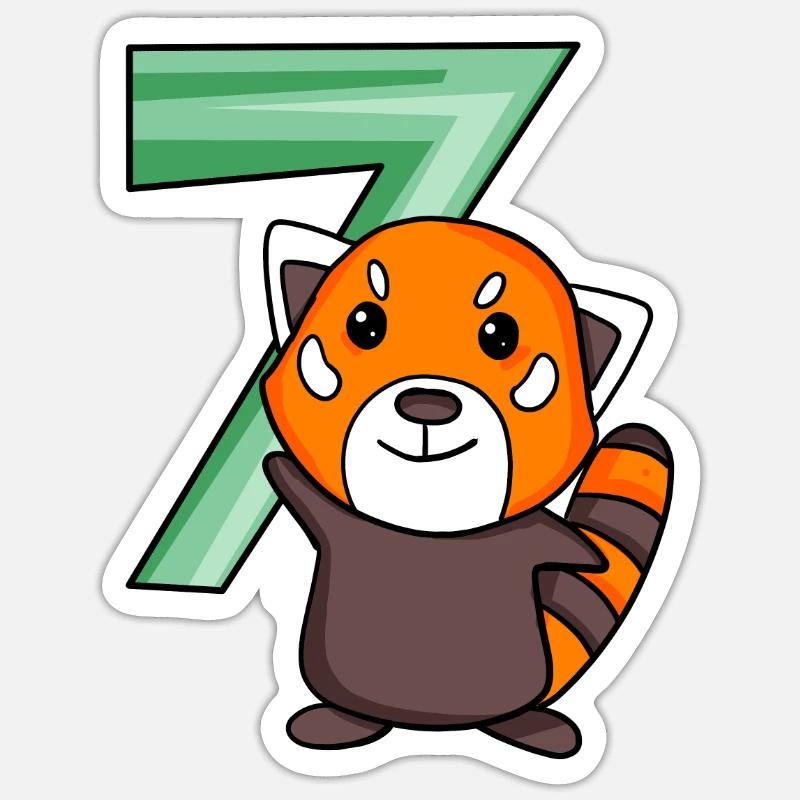 Roter Panda - Sticker Größe S (10 x 10 cm) - Mattweiß