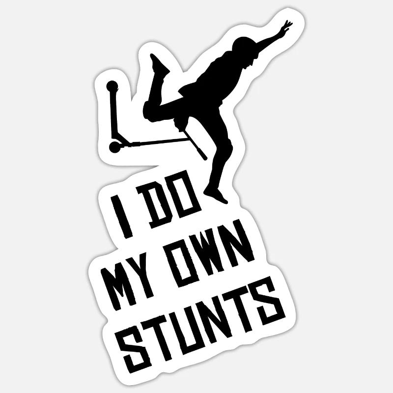 Scooter - Sticker taille S (10 x 10 cm) - blanc mat