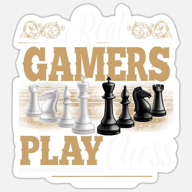 Échecs - Sticker taille S (10 x 10 cm) - blanc mat