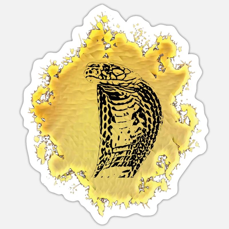 Cobra - Sticker taille S (10 x 10 cm) - blanc mat