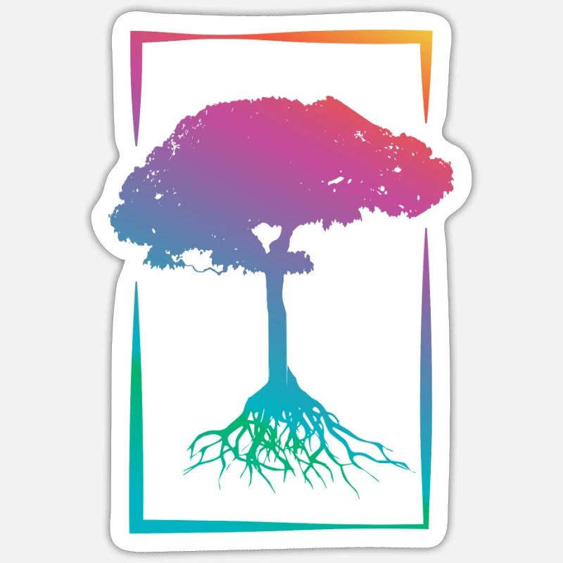 Mutter Natur - Sticker Größe S (10 x 10 cm) - Mattweiß