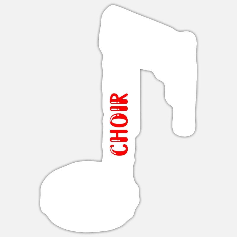 Chor Chor Musik Dirigent Chor Sänger Geschenk - Sticker Größe S (10 x 10 cm) - Mattweiß