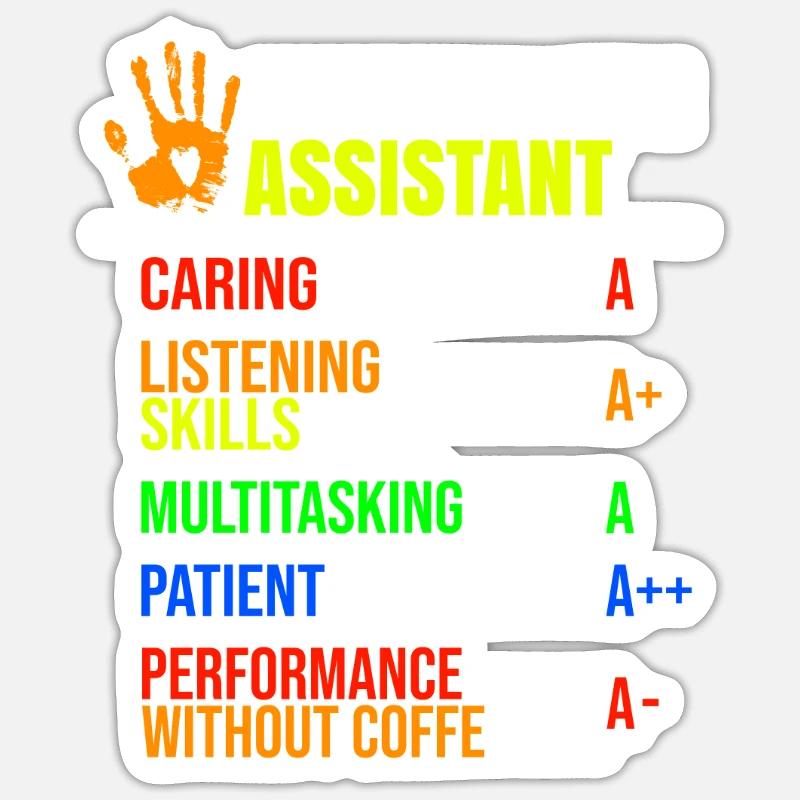 Administrative Assistant Certificate Funny Gift Sticker size S (10 x 10 cm)
