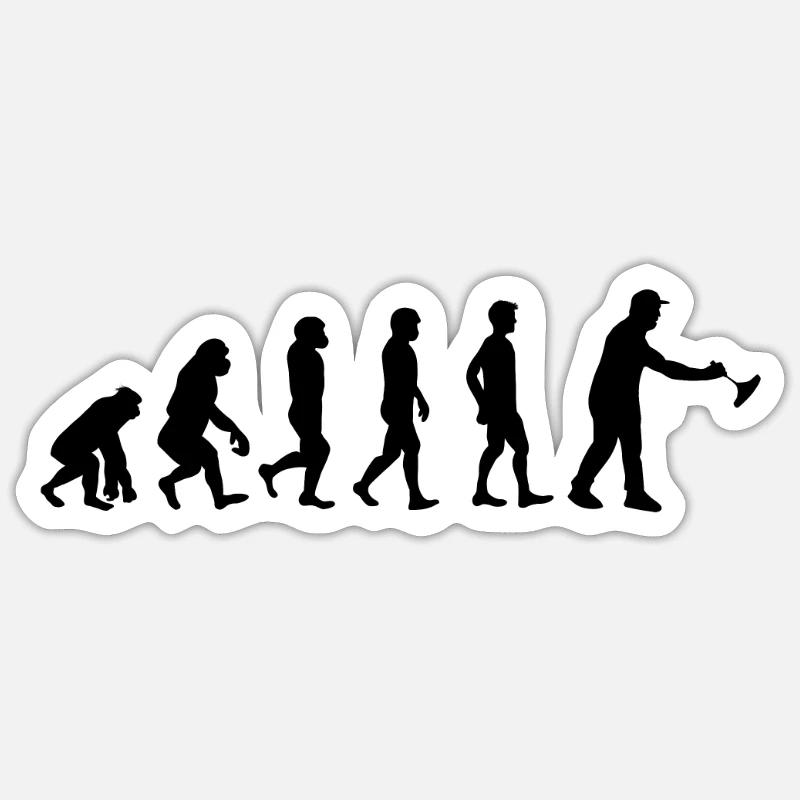 Eisstockschießen Stockschießen Evolution Sticker Größe S (10 x 10 cm)