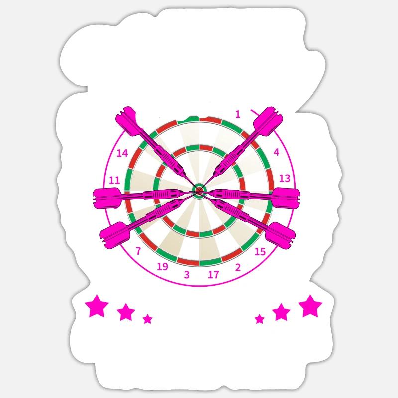 Darts - Sticker size S (10 x 10 cm) - white matte