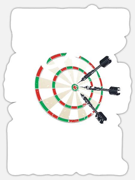Dart Darts Dart Liebhaber Dart Spieler Dart Meiste - Sticker Größe S (10 x 10 cm) - Mattweiß