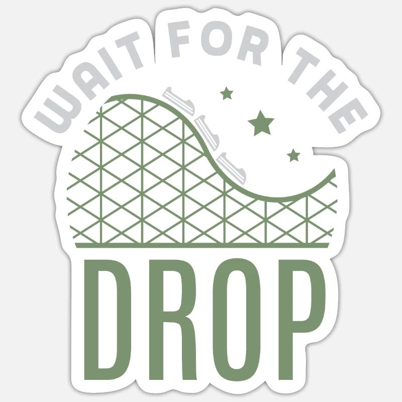 Roller coaster Gifts for a Roller coaster Fan - Sticker size S (10 x 10 cm) - white matte