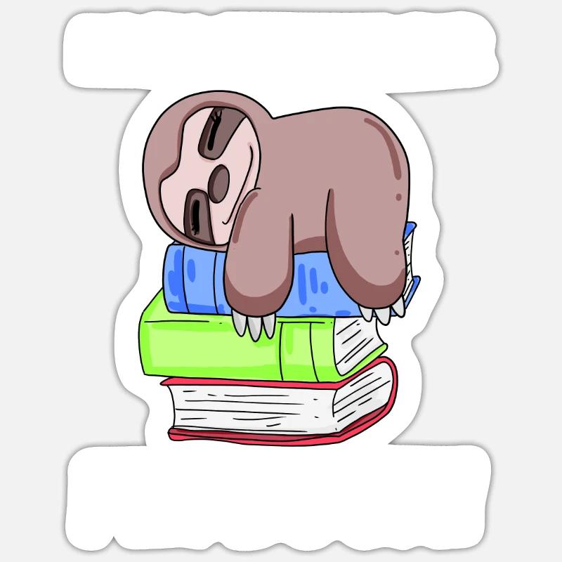 Buch Spruch Bücher lesen Leser Geschenk - Sticker Größe S (10 x 10 cm) - Mattweiß