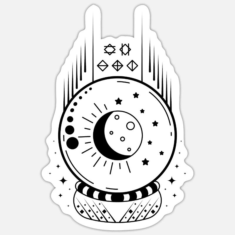 Divination - Sticker taille S (10 x 10 cm) - blanc mat