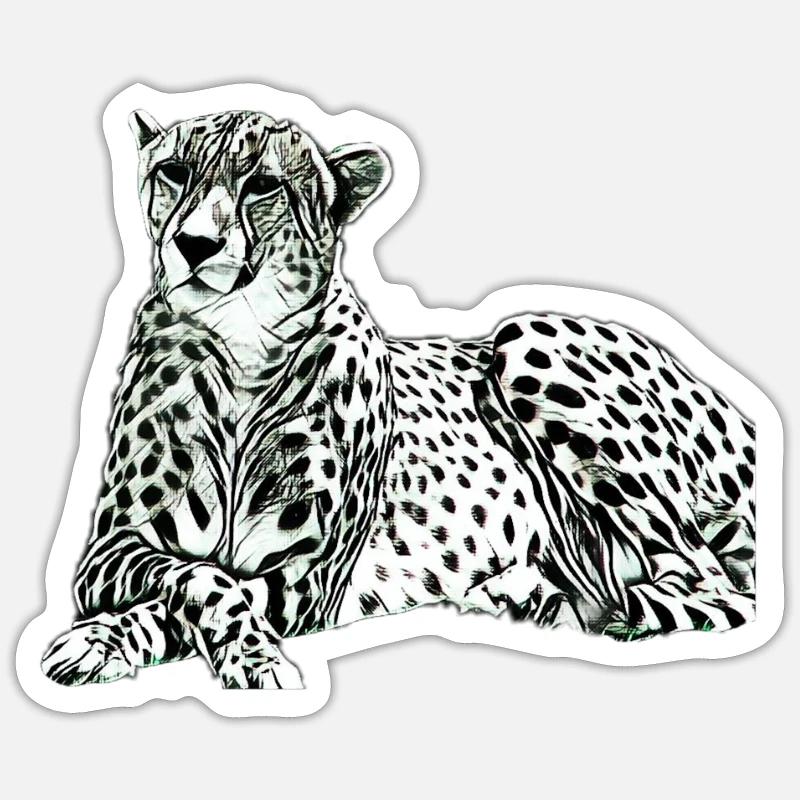 Guépard Sticker taille S (10 x 10 cm)