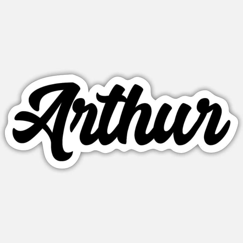 Arthur benutzerdefinierte Text Geburtstagsname Sticker Größe S (10 x 10 cm)