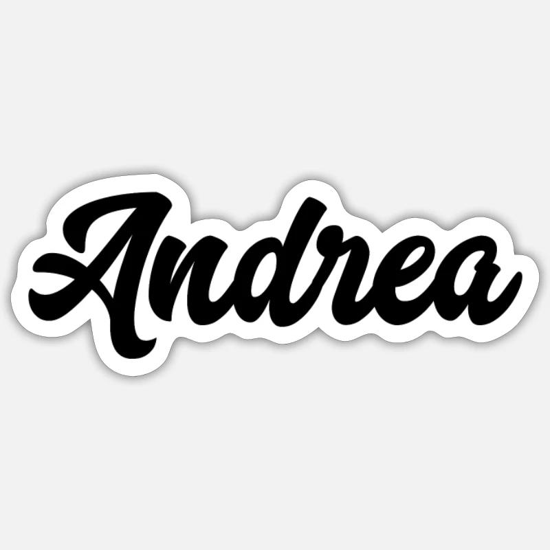 Andrea benutzerdefinierte Text Geburtstagsname - Sticker Größe S (10 x 10 cm) - Mattweiß