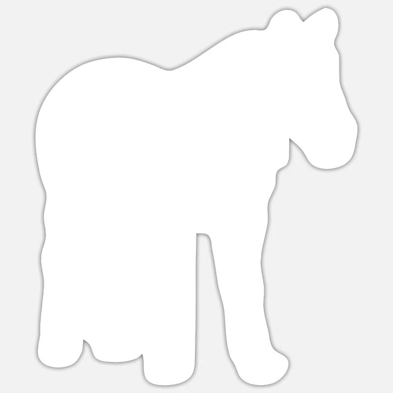 Pferd Reiten Pferde - Sticker Größe S (10 x 10 cm) - Mattweiß