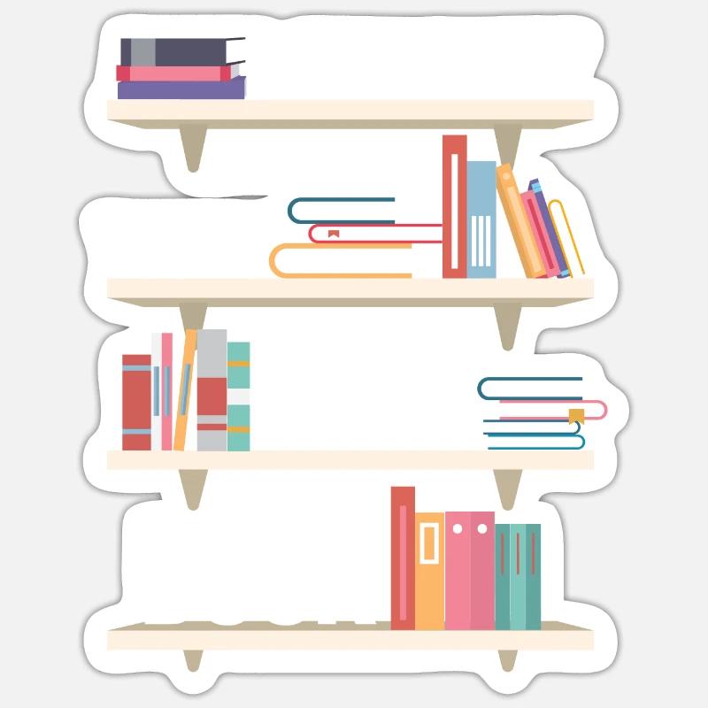 Book Reading Literature Sticker size S (10 x 10 cm)
