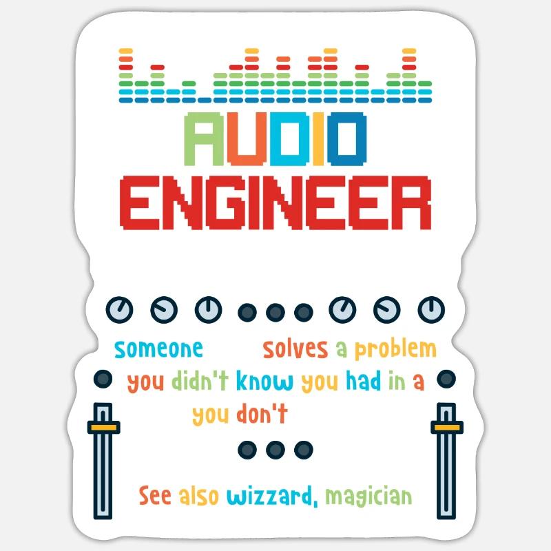 Audio Engineer Definition Sticker size S (10 x 10 cm)