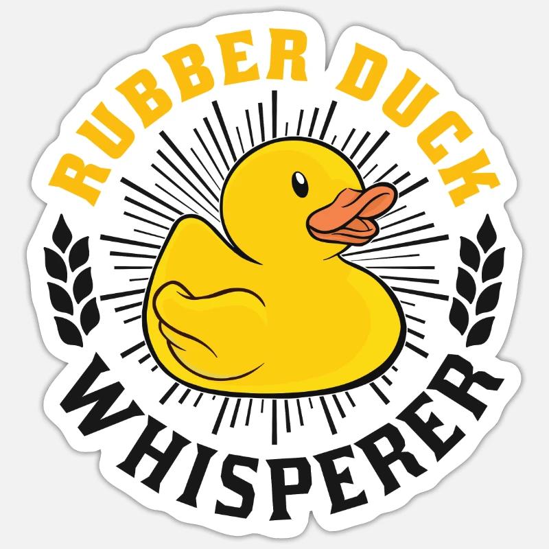 Rubber Duck Whisperer Gummiente Geschenk Sticker Größe S (10 x 10 cm)