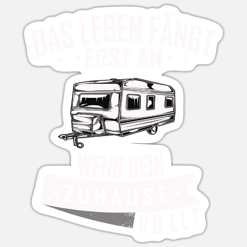 Wohnwagen Geschenkidee Sticker Größe S (10 x 10 cm)