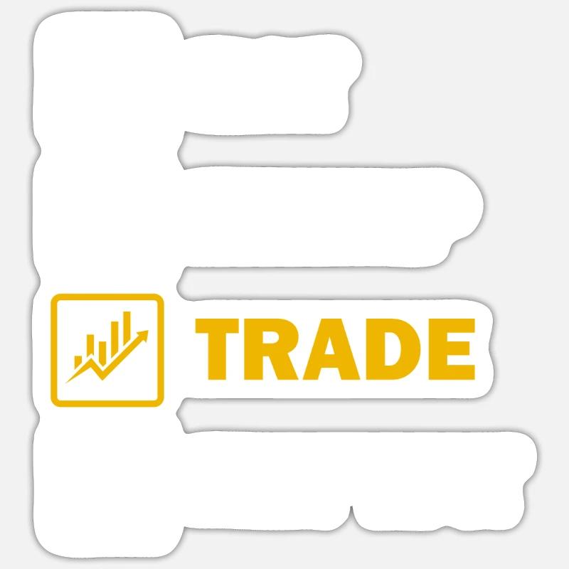 Trader Trader Trader trader crypto-trading - Sticker taille S (10 x 10 cm) - blanc mat