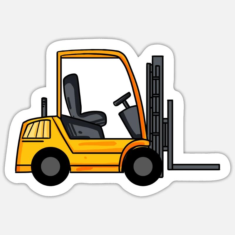 Gabelstapler Stapler Sticker Größe S (10 x 10 cm)