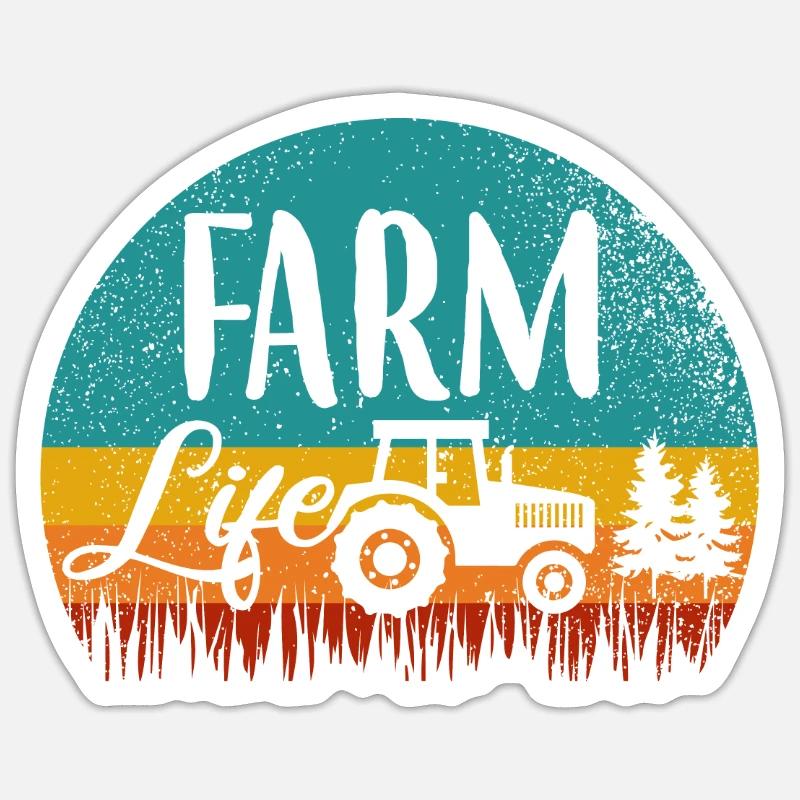 Farmer Farmer - Sticker size S (10 x 10 cm) - white matte