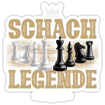 Schach Legende - Sticker Größe S (10 x 10 cm) - Mattweiß - Vorne