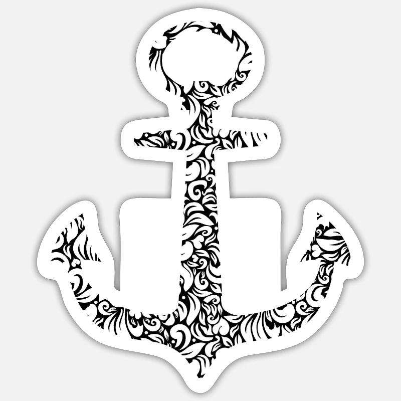 Anchor - Sticker size S (10 x 10 cm) - white matte