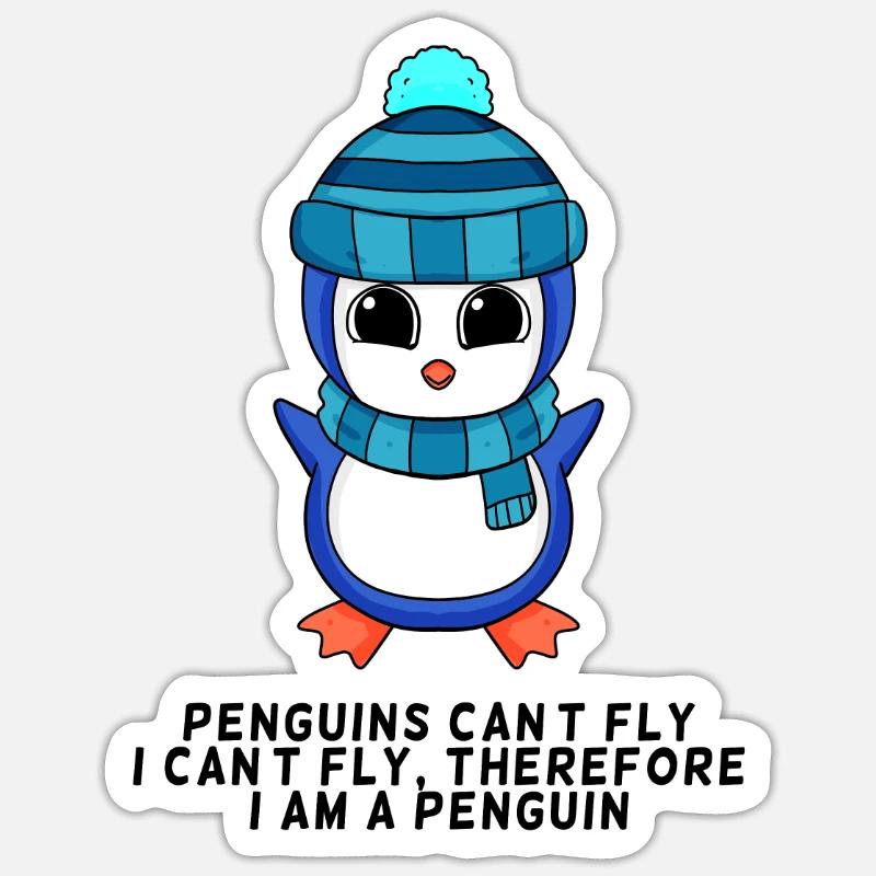 I'm a Penguin - Sticker size S (10 x 10 cm) - white matte
