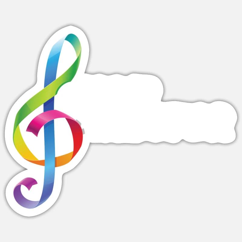 Direttore coro Clef Music Chorus Direttore corale - Sticker formato S (10 x 10 cm) - bianco opaco