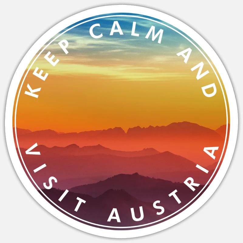 Visit Austria Sunset Sticker size S (10 x 10 cm)
