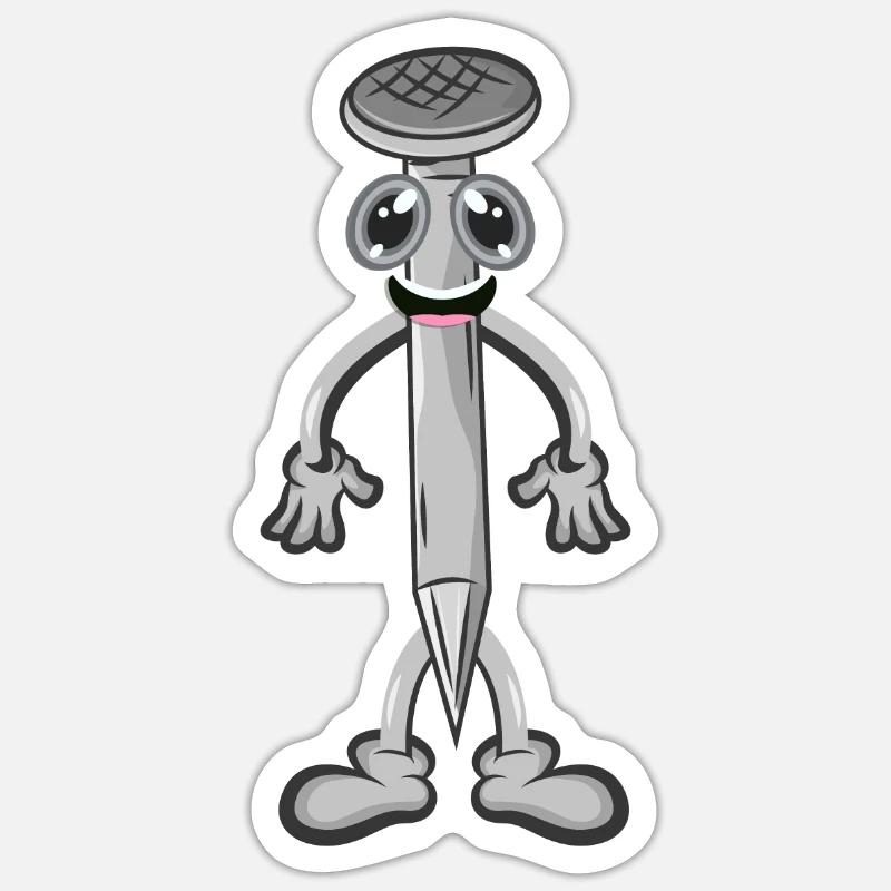 Nagel Handwerker Sticker Größe S (10 x 10 cm)