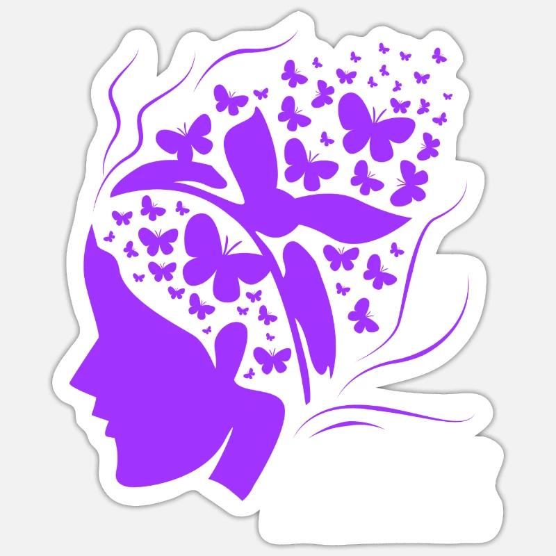 epilepsy - Sticker size S (10 x 10 cm) - white matte