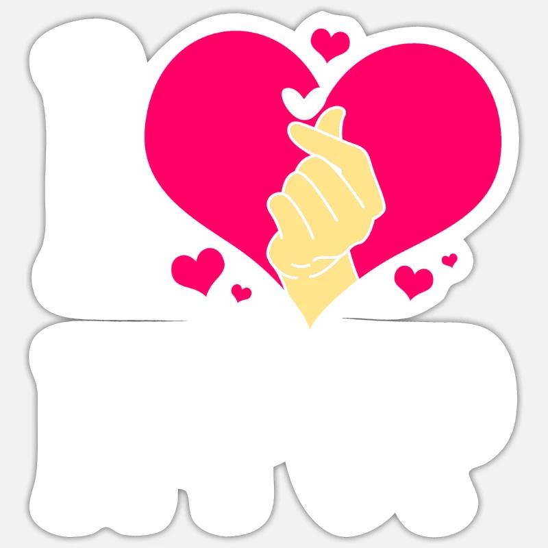 K-Pop - Sticker Größe S (10 x 10 cm) - Mattweiß