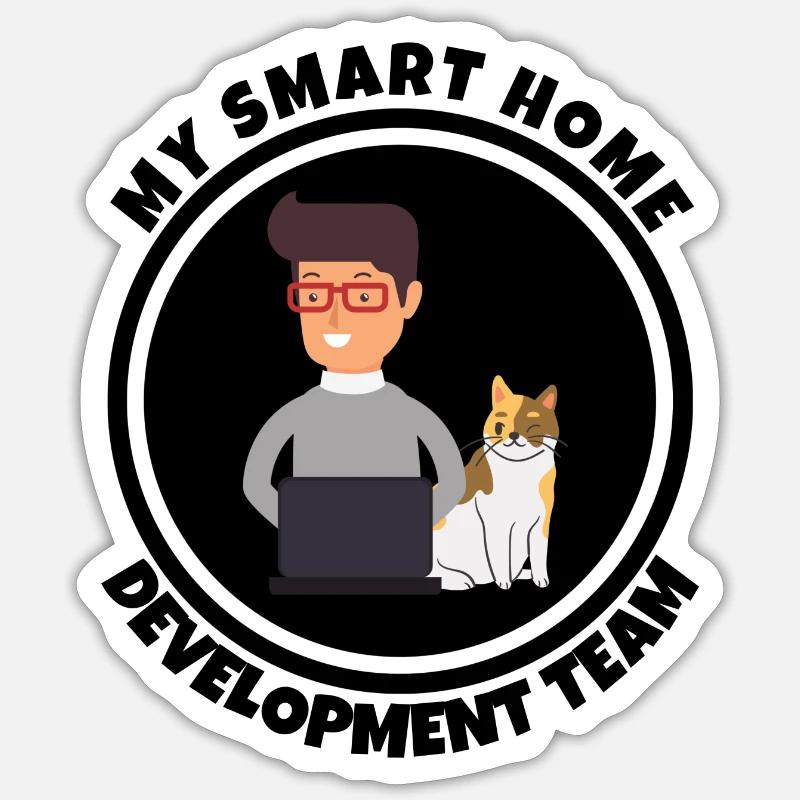 Smart Home Development Team Cat Cat Lover Sticker size S (10 x 10 cm)
