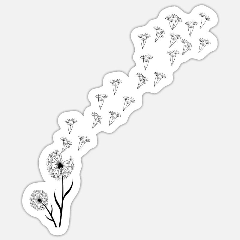 Dandelion Pusteblume - Sticker size S (10 x 10 cm) - white matte