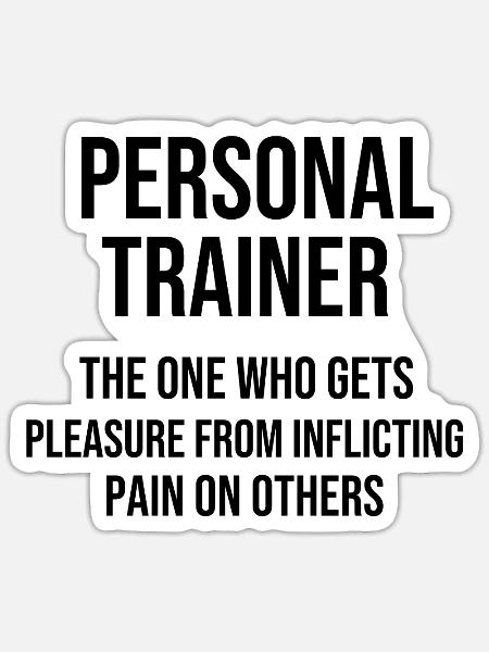 Personal Trainer | Fitness Coach Fitnesstrainer - Sticker Größe S (10 x 10 cm) - Mattweiß