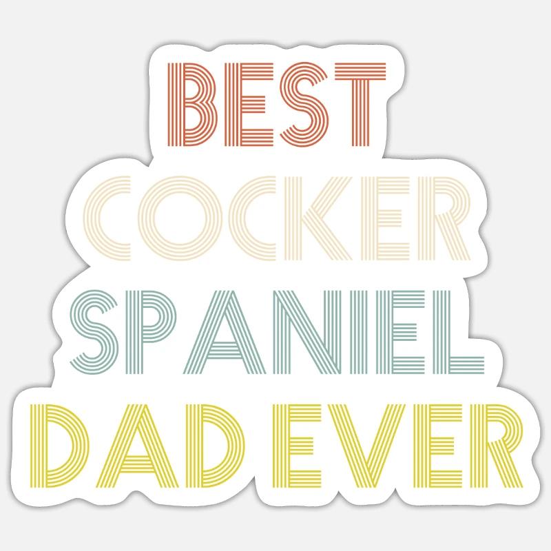 Cocker Spaniel - Sticker Größe S (10 x 10 cm) - Mattweiß