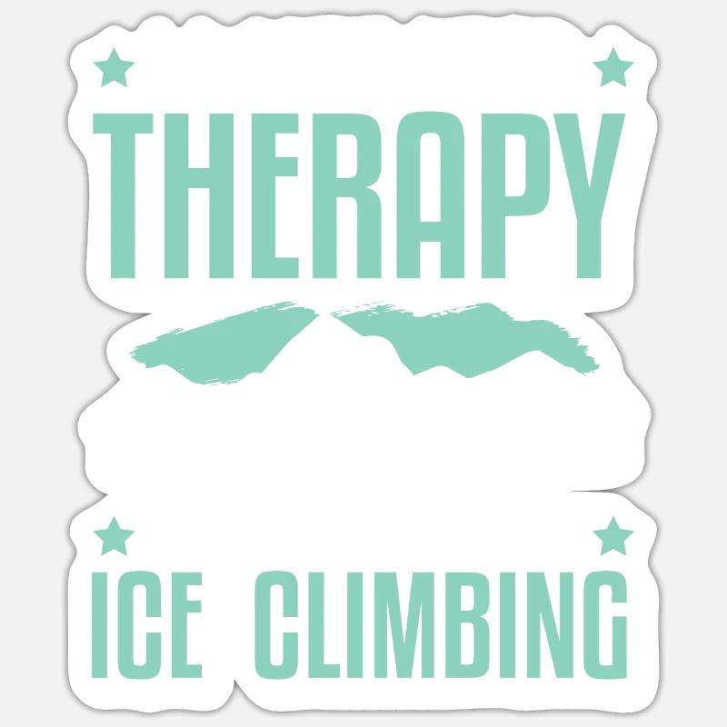 L’escalade de la glace Sticker taille S (10 x 10 cm)