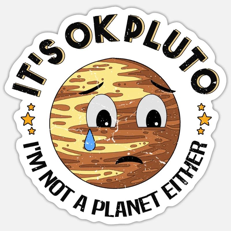 Pluto Planet Pluto Day - Sticker size S (10 x 10 cm) - white matte
