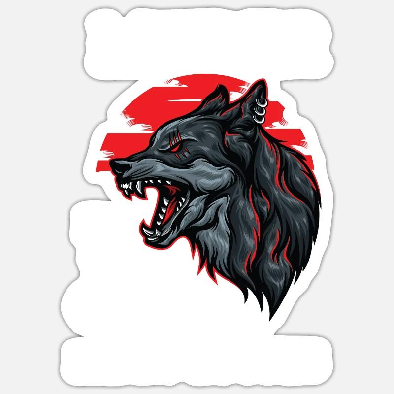 Wikinger Wölfe Odin Walhalla Wolf Geschenk Spruch Sticker Größe S (10 x 10 cm)