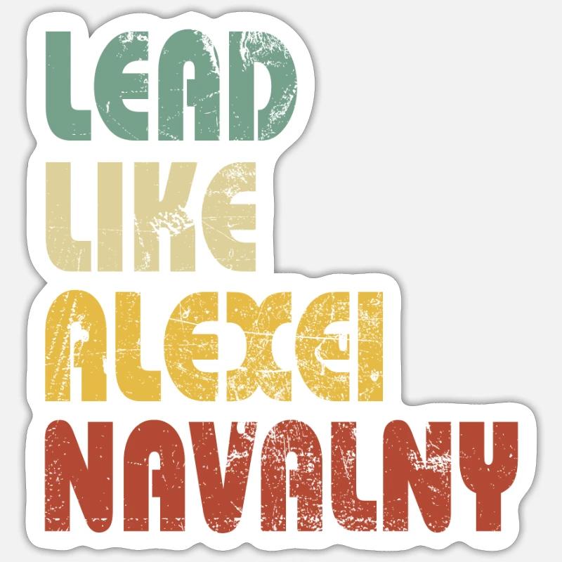 Alexeï Navalny - Sticker taille S (10 x 10 cm) - blanc mat
