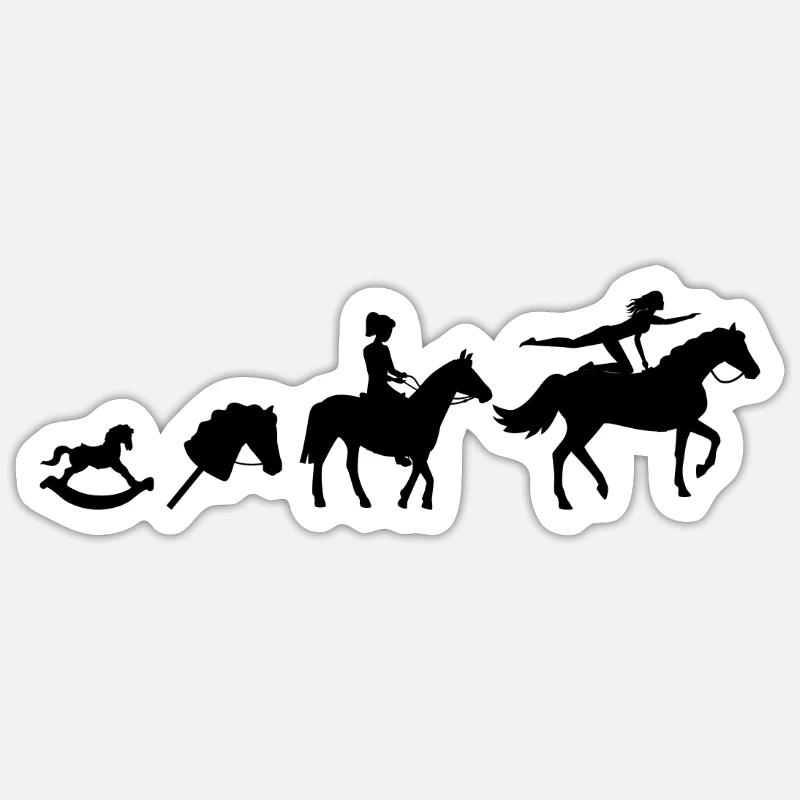 Evolution Voltigieren Reiten Sticker Größe S (10 x 10 cm)